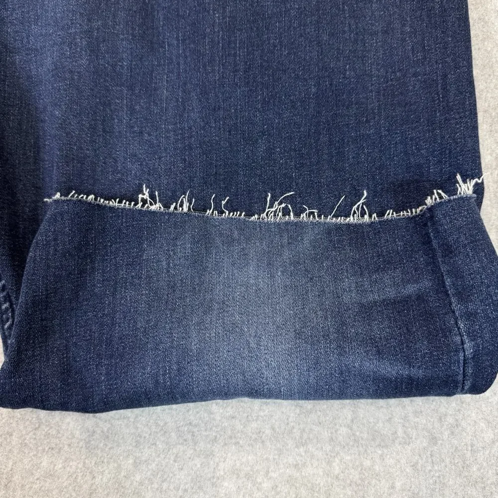 Levi's 511 Slim Stretch Denim Shorts Dark Blue Raw Hem Men's 46 ** READ **